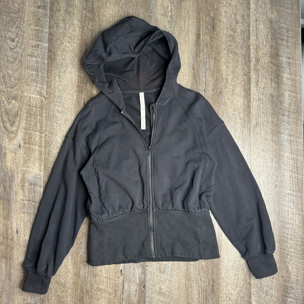 lululemon Black Zip Up Hoodie Sweatshirt Size 8